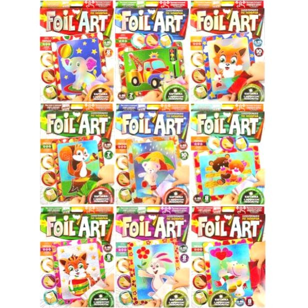 Аппликация цветной фольгой по номерам «Foil art».