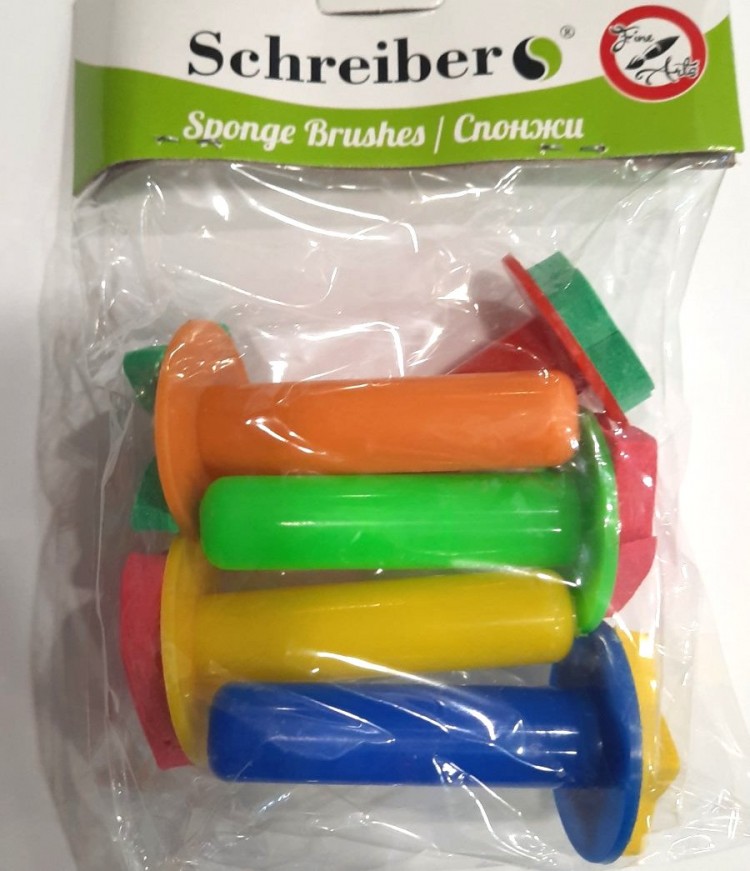 Набор спонжей круглых 5 штук поролон