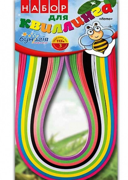 Набор для квиллинга 9 цветов 3 мм /420 мм Лето Бумагия