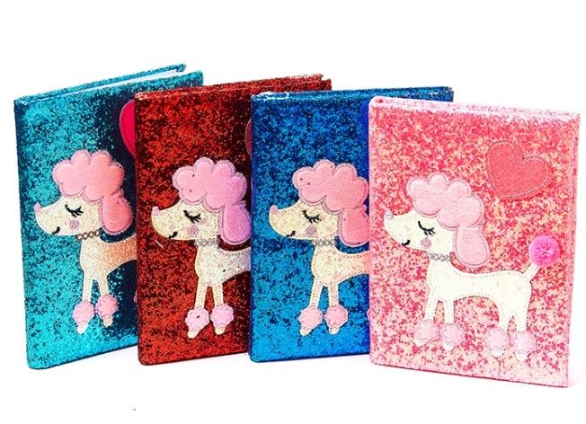 Блокнот А5 80 листов блестящий Пудель