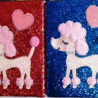 Блокнот А5 80 листов блестящий Пудель - Блокнот А5 80 листов блестящий Пудель