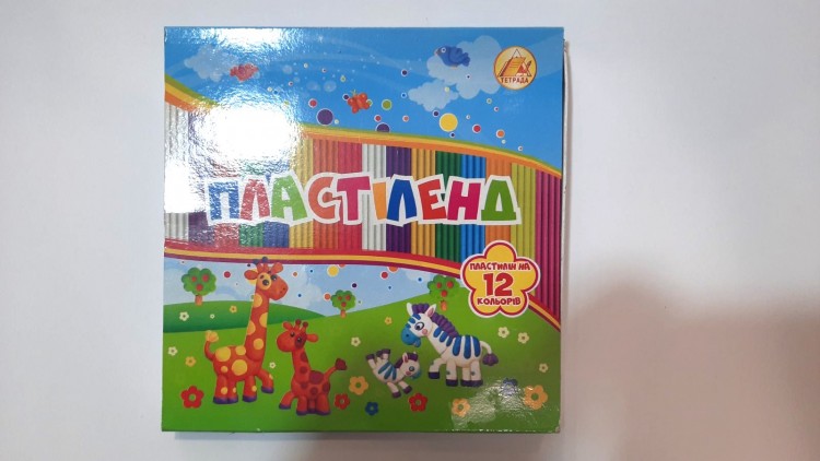 Пластилин Пластиленд 12 цв. (тетрада). 