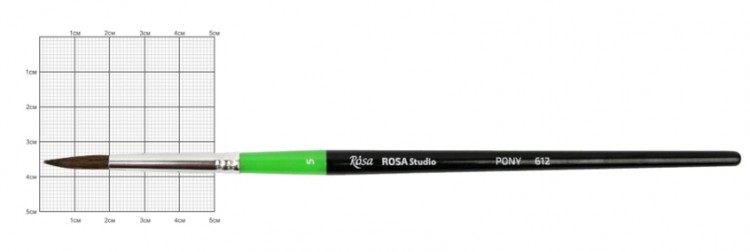 Кисть пони круглая №5 ROSA Studio 612