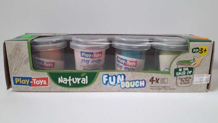 Игровое тесто 4×50 гр ,,  Play Toys Natural,,