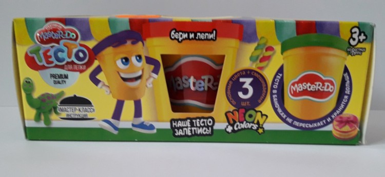 Тесто для лепки ,,Master-Do,, 3 цвета 50 гр
