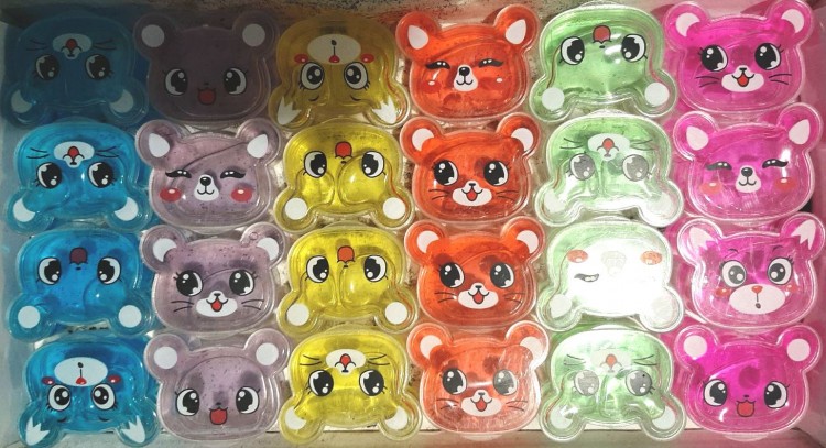 Слайм-лизун прозрачный Зверята маленькие