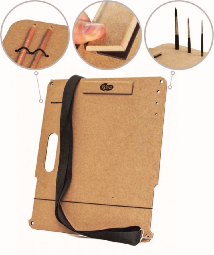 Планшет МДФ с магнитным зажимом А3 40/47 см с ремнем ROSA Studio