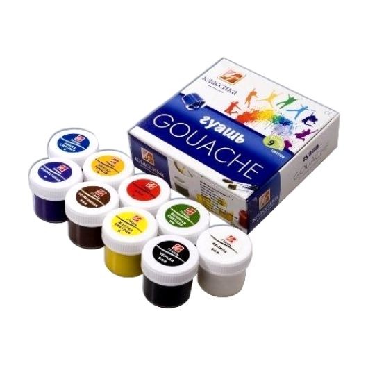 Гуашь 9 цветов 20 мл Луч Классика