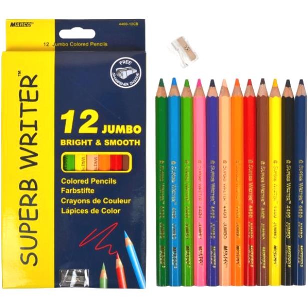 Карандаши цветные Marco SUPERB WRITER 12 цв. jumbo4400-12