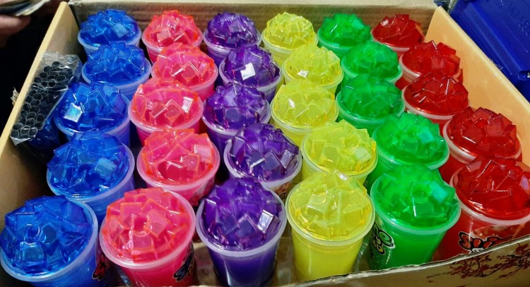 Слайм-лизун Стакан мороженого маленький 7см