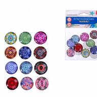 Стеклянные камни МАРБЛС на клейкой основе 12 шт - Стеклянные камни МАРБЛС на клейкой основе 12 шт