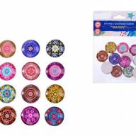 Стеклянные камни МАРБЛС на клейкой основе 12 шт - Стеклянные камни МАРБЛС на клейкой основе 12 шт