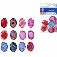 Стеклянные камни МАРБЛС на клейкой основе 12 шт - Стеклянные камни МАРБЛС на клейкой основе 12 шт