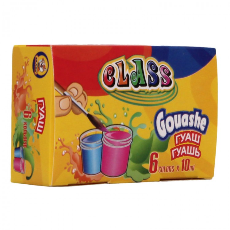 Гуашь 6 цветов 10 мл CLASS
