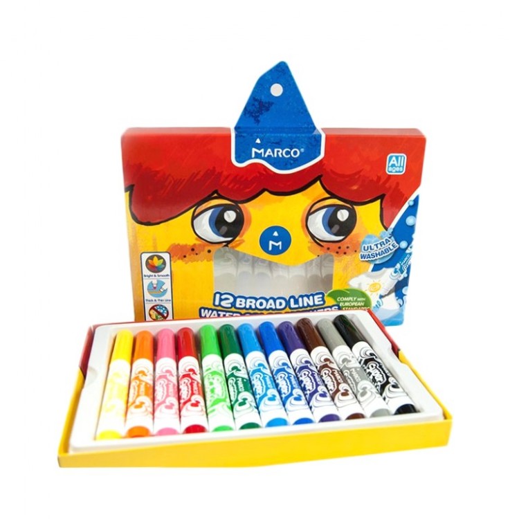 Фломастеры Marco Super Washable Jumbo 12 цветов 1632-12СВ