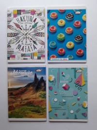 Блокнот А6 в клетку 32 листа на скобе 3В-30 Бриск Голд