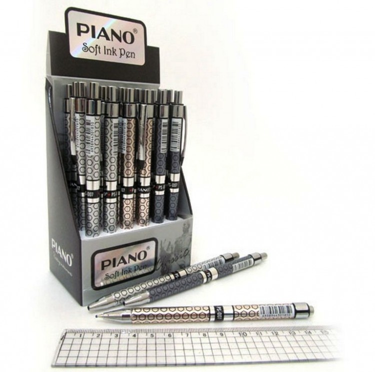 Ручка масляная синяя автомат Piano PS-007