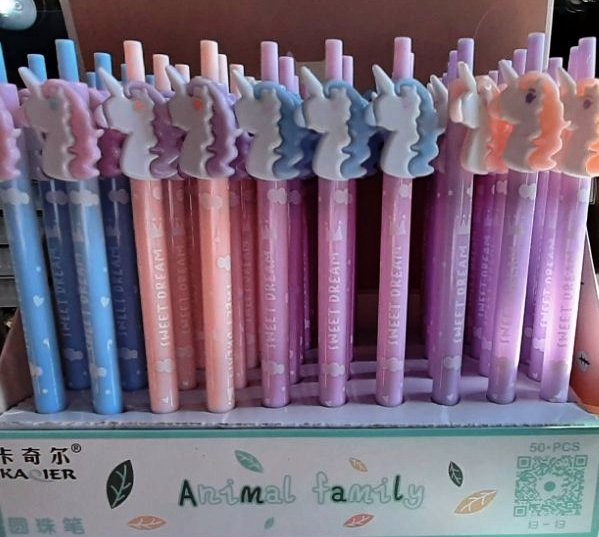 ​Ручка детская шариковая автоматическая "Единорог"