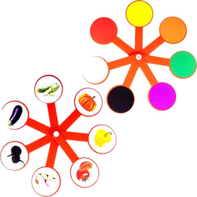 Веер цвета и овощи