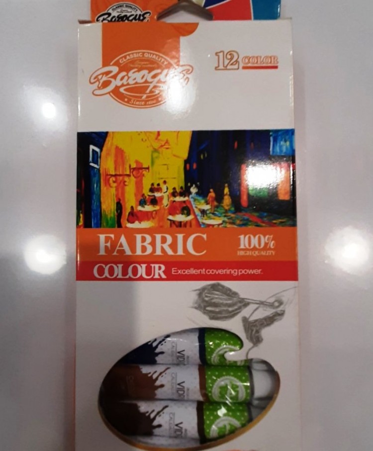 Набор красок по стеклу 12 цв 12 мл FABRIC COLOUR