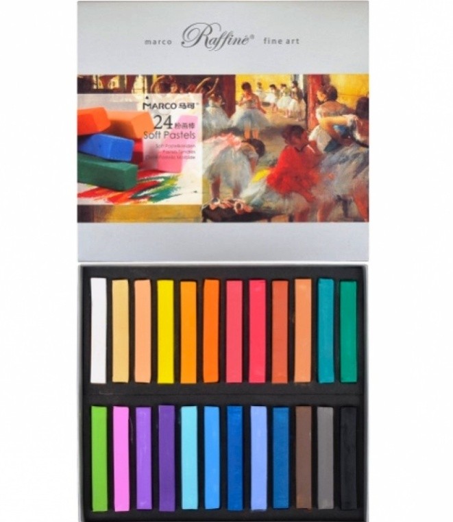 ​Пастель сухая 24 цв Raffine fine art, Marco 7300-24CB