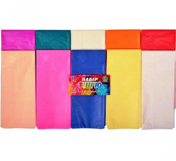 Набор бумаги Тишью 10 цветов 10 листов