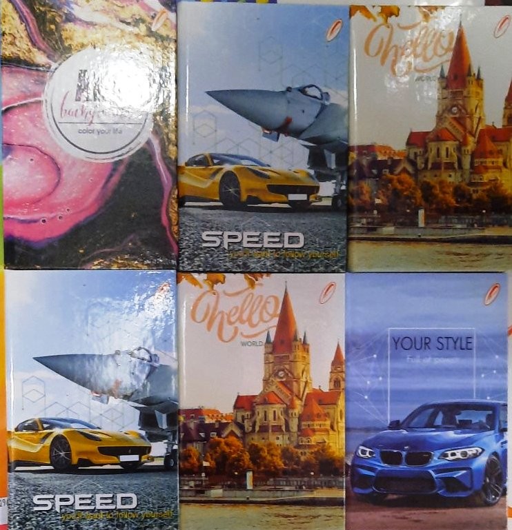 Блокнот А6 48 листов в клетку твердая обложка ЗВ-28 Бриск