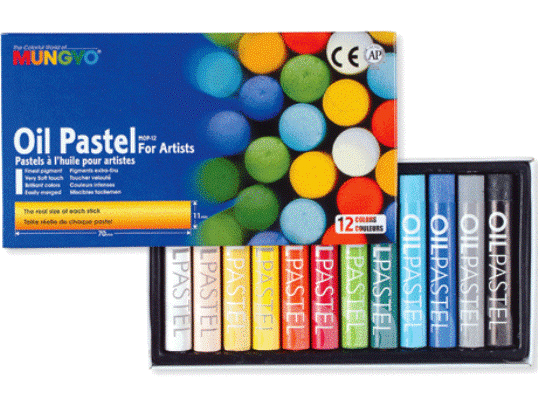 Пастель масляная профессиональная 12 цветов MOP-12 MUNGYO